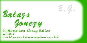 balazs gonczy business card
