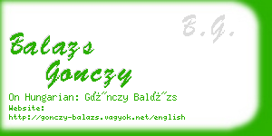 balazs gonczy business card